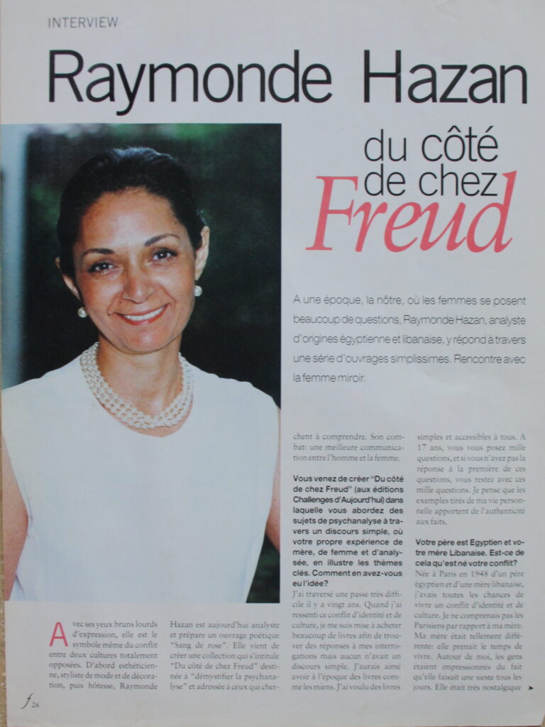Article de presse — Raymonde Hazan